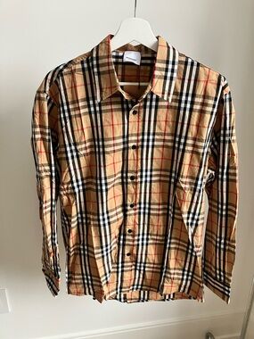 Burberry Check Button Shirt XL